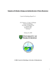 Impacts of Climate Change on Saskatchewan`s Water Resources