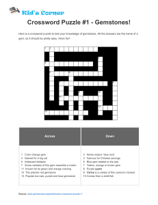 Crossword Puzzle #1