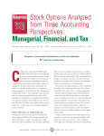 Stock Options Analyzed from Three Accounting Perspectives