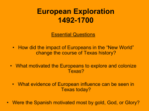 Chapter 5 European Exploration 1492-1700