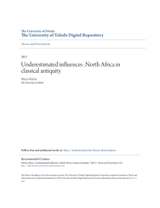 Underestimated influences :North Africa in classical antiquity