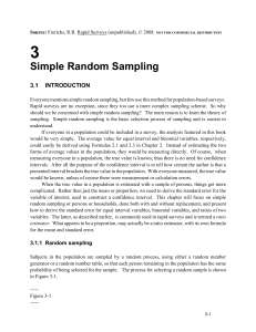 Simple Random Sampling