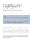 Analysis of the medication management system in