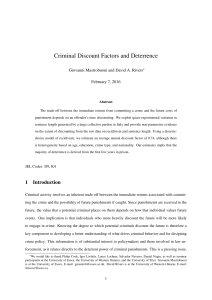 Criminal Discount Factors and Deterrence