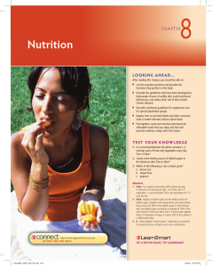 Chapter 8: Nutrition. - McGraw Hill Higher Education