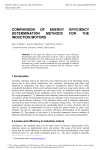 Comparison of energy efficiency determination methods for the