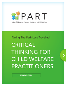 critical thinking for child welfare practitioners