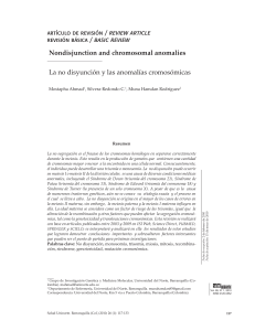 Nondisjunction and chromosomal anomalies La no disyunción y las