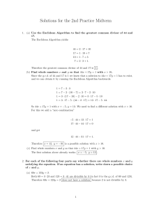 Solutions for the 2nd Practice Midterm