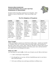 Science Background Living Systems: Cells and the Five Kingdoms