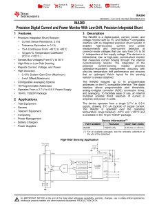 INA260 Precision Current and Power Monitor with Low