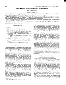 Radiometric Dating Reappraised