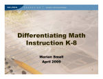 Differentiating Math Instruction K-8