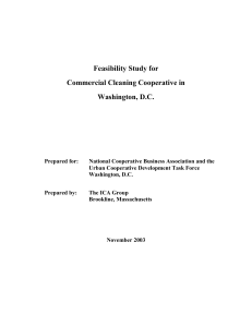 Feasibility Study For Commercial Cleaning Cooperative In