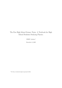 The Free High School Science Texts: A Textbook for