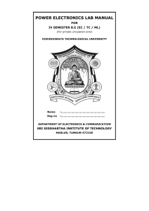 power electronics lab manual - Sri Siddhartha Institute of