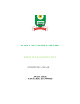 managerial economics - National Open University of Nigeria