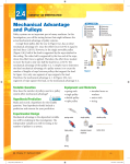 Mechanical Advantage and Pulleys