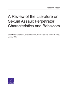 A Review of the Literature on Sexual Assault Perpetrator