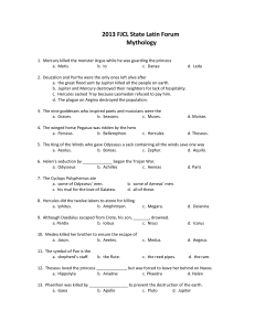 2013 FJCL State Latin Forum Mythology