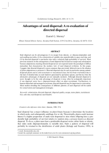 Advantages of seed dispersal: A re-evaluation of