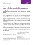 The efficacy of pre-delivery prophylactic trans