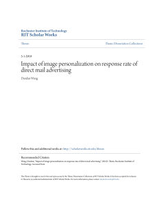 Impact of image personalization on response rate of direct mail