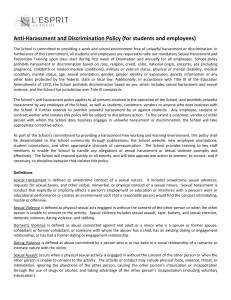 Anti-Harassment and Discrimination Policy (for students and