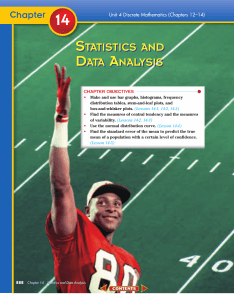 Chapter 14: Statistics and Data Analysis