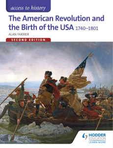 The American Revolution and the Birth of the