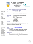 SPPH 520 - Control of Communicable Diseases January