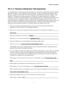 Thomson Cathode Ray Tube Experiment (new