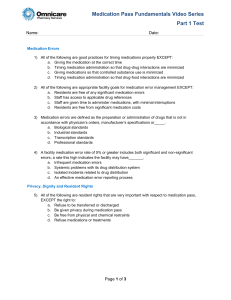 Medication Pass Fundamentals Video Series