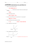 ANSWERS Zoink Questions: Force and Motion Test