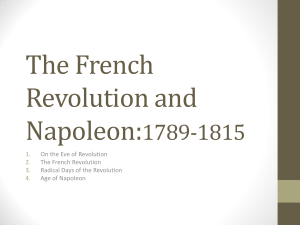 The French Revolution and Napoleon:1789-1815