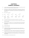 CHAPTER 9 CHEMICAL BONDING I
