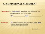 forms of conditional statements
