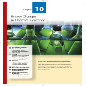 Energy Changes in Chemical Reactions