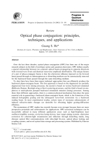 Optical phase conjugation: principles, techniques, and applications