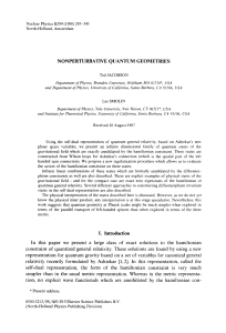 Nonperturbative quantum geometries