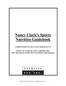 Nancy Clark`s Sports Nutrition Guidebook