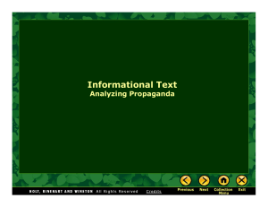 Info Text Propaganda