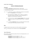 Polynomials notes