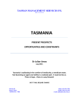 A REPORT ON TASMANIA Vz
