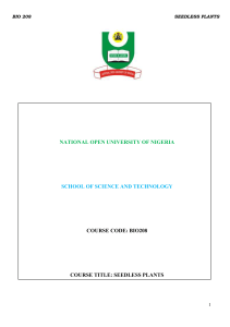 BIO208 - National Open University of Nigeria