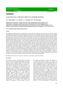 Review article Annual intercrops: an alternative pathway for