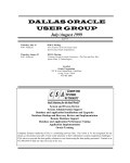 July/August 1999 - Dallas Oracle Users Group