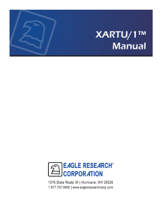 XARTU/1™ Manual - Eagle Research Corporation