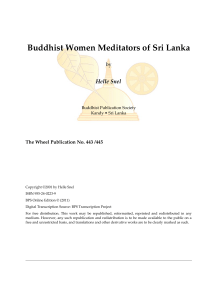 Buddhist Women Meditators of Sri Lanka