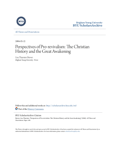 Perspectives of Pro-revivalism: The Christian